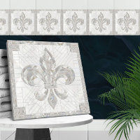 Fleur-de-lis - Pearl mosaic art