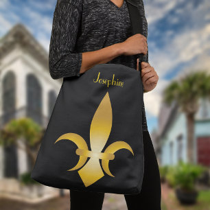 Fleur-De-Lis Personalized Crossbody Bag