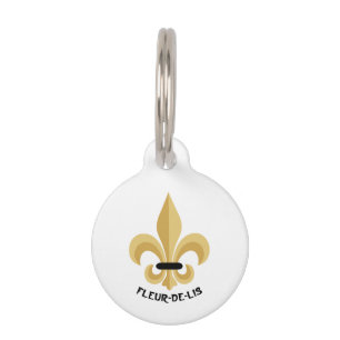 Fleur-De-Lis Pet ID Tag