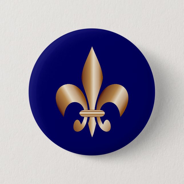 Fleur de lis pinback button (Front)