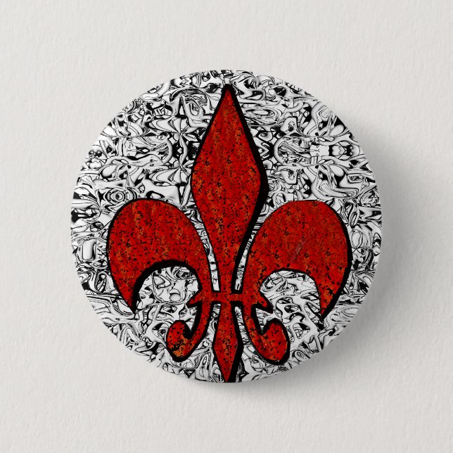 fleur de lis pinback button (Front)
