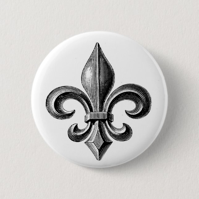 Fleur-de-Lis Pinback Button (Front)