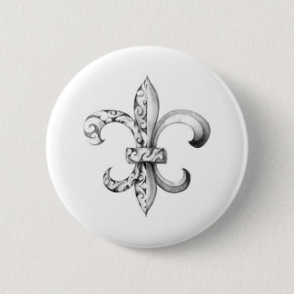 fleur-de-lis pinback button