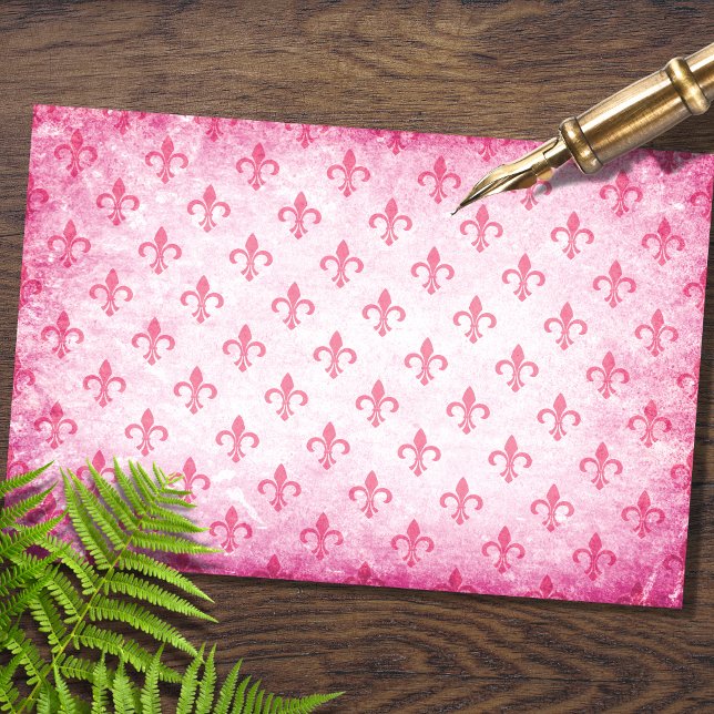 Fleur De Lis Pink Decoupage Paper (Creator Uploaded)
