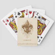 Fleur‑de‑Lis Playing Cards • Personalized