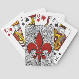 fleur de lis poker cards