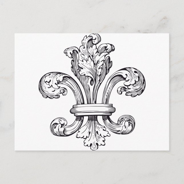 fleur de lis postcard (Front)