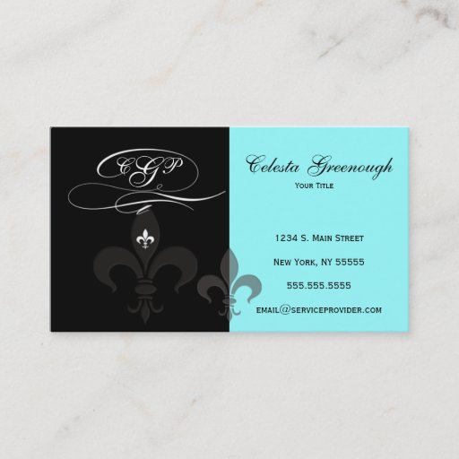 Customizable Fleur de Lis Profile Card Business Card
