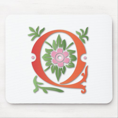 Fleur_de_lis Q Monogram Mouse Pad