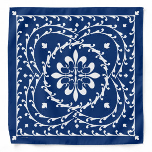 Fleur-de-lis Quatrefoil Bandana