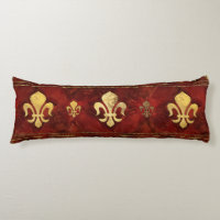 Fleur-de-lis Red Marble and Gold