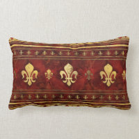 Fleur-de-lis Red Marble and Gold