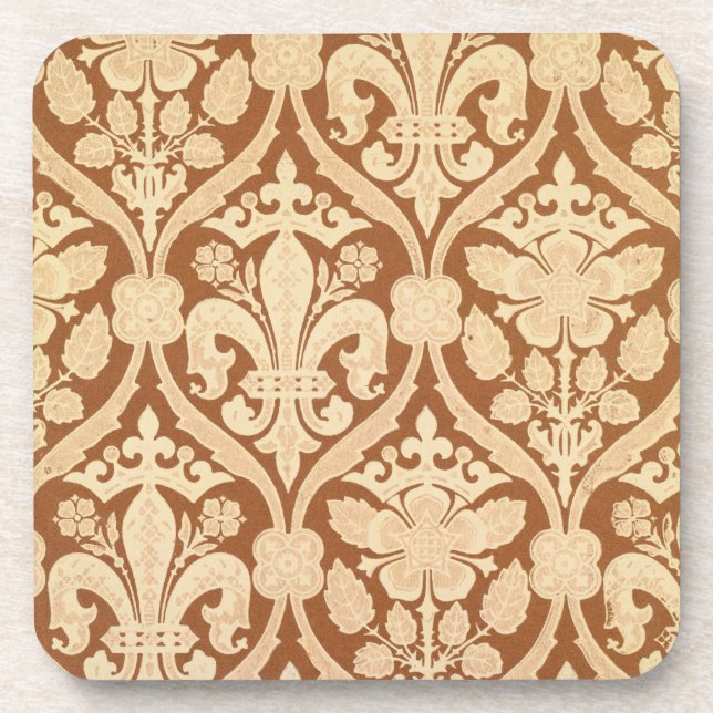 'Fleur-de-Lis', reproduction wallpaper designed by Drink Coaster (Front)