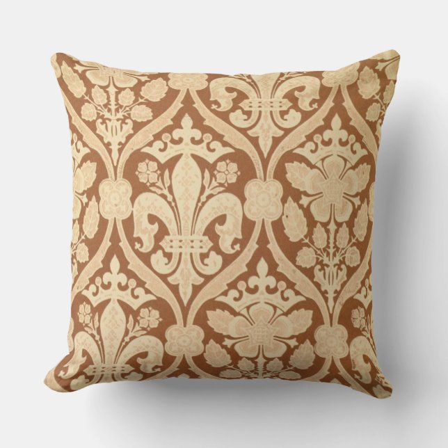 'Fleur-de-Lis', reproduction wallpaper designed by Throw Pillow (Front)