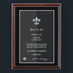 Fleur De Lis Retirement Award Plaque<br><div class="desc">The Fleur De Lis Retirement Award Plaque is fully customizable and can be used for appreciation,  retirement recognition award or for any other event purposes. Designed by Norman.R.</div>