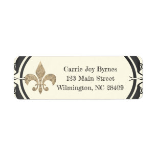 Fleur De Lis Return Address Labels | Zazzle