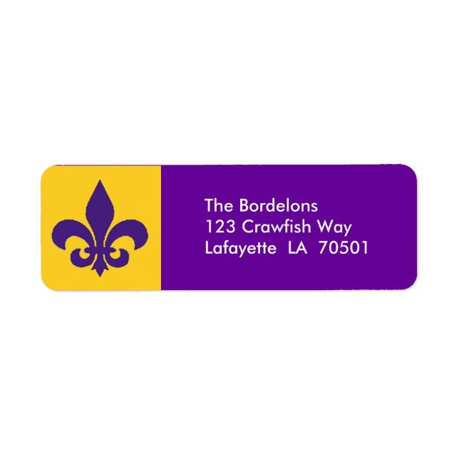 Fleur de Lis Return Address Labels (Front)