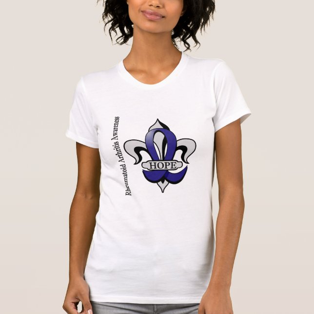 Fleur De Lis Rheumatoid Arthritis Hope T-Shirt (Front)