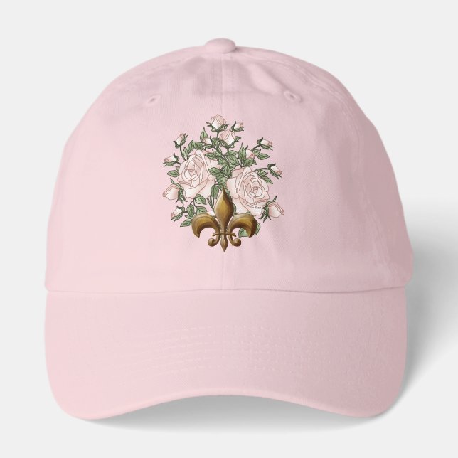 Fleur De Lis Rose hat (Front)