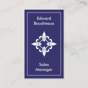 Fleur de Lis Sapphire Business Cards