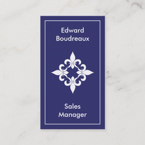 Fleur de Lis Sapphire Business Cards