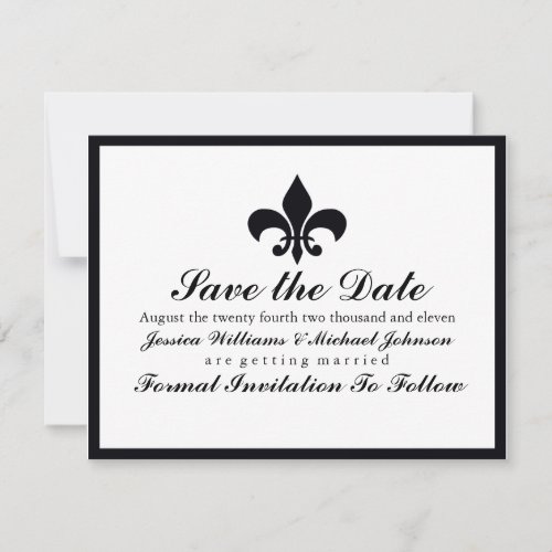 Fleur de Lis Save the Date