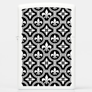 Fleur de lis seamless vintage pattern zippo lighter