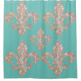 Fleur De Lis Sparkle Choose Color Shower Curtain