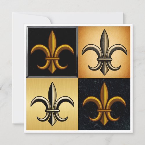 Fleur De Lis Square Invitation