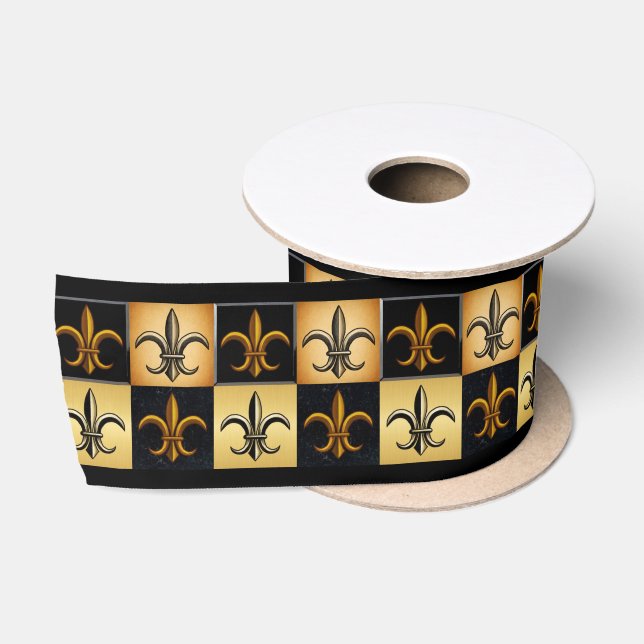 Fleur De Lis Square Ribbon (Spool)