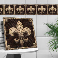 Fleur-de-lis - Stained glass mosaic art