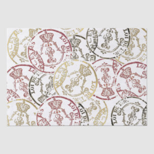 Fleur de Lis Stamp French Crown Royal Decoupage Tissue Paper