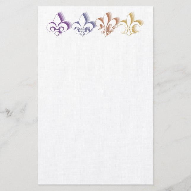 Fleur de Lis Stationary Stationery (Front)