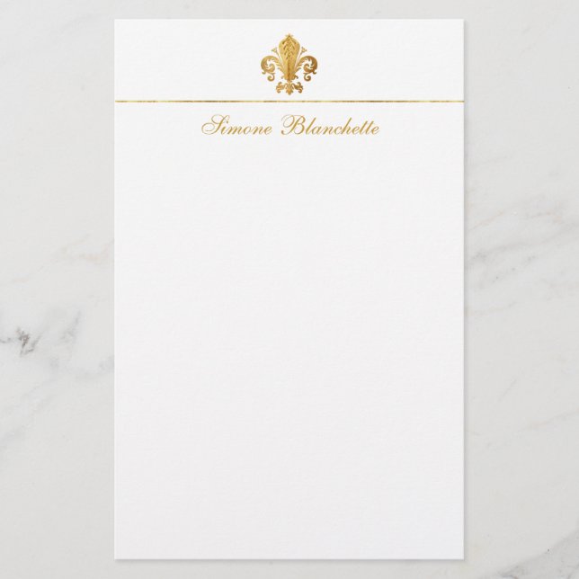 Fleur-de-lis Stationery (Front)