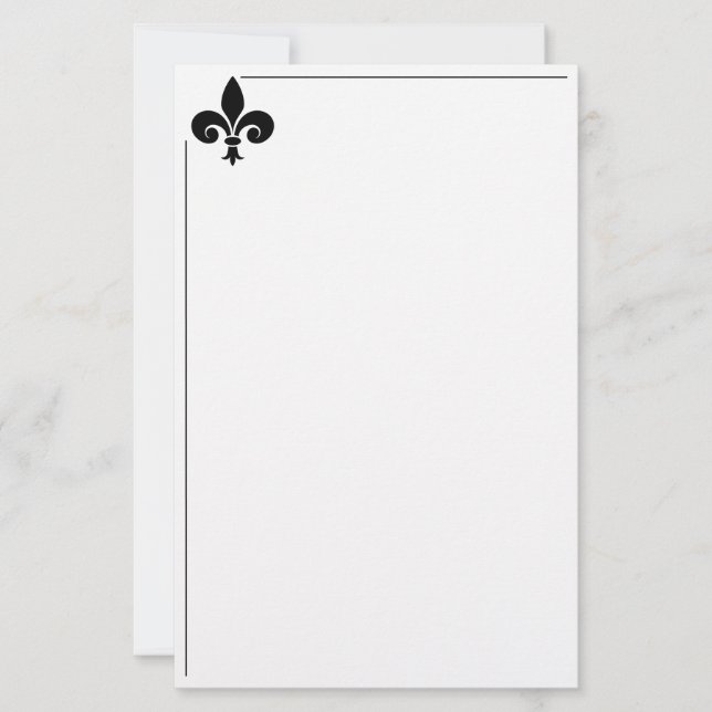 Fleur De Lis Stationery Paper (Front)