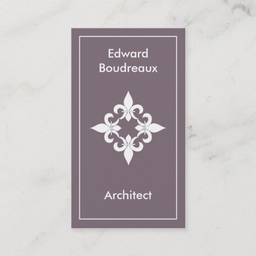 Fleur de Lis Steel Business Cards