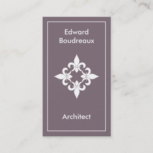 Customizable Fleur de Lis Steel Business Cards