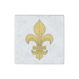 Fleur-de-lis Stone Magnet