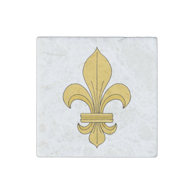 Fleur-de-lis Stone Magnet (Front)