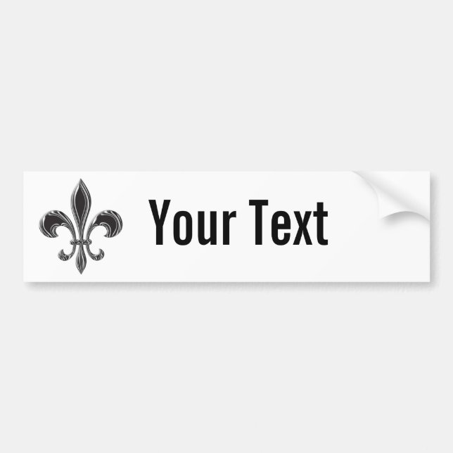 Fleur De Lis - Stripey Bumper Sticker (Front)