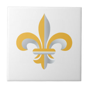 Fleur de Lis symbol Ceramic Tile