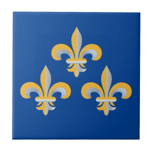 Fleur de Lis symbol Ceramic Tile