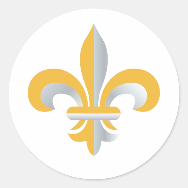 Fleur de Lis symbol Classic Round Sticker (Front)