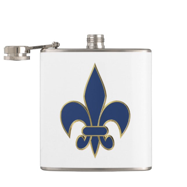 Fleur de Lis symbol Flask (Opened)