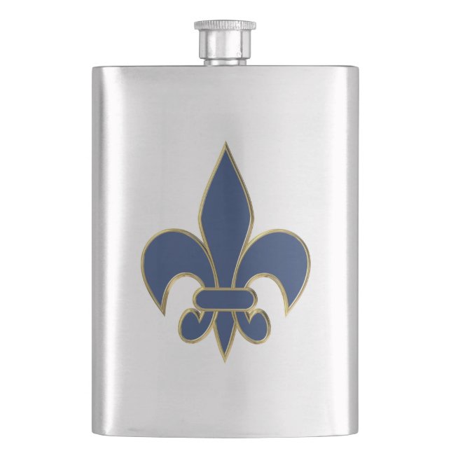 Fleur de Lis symbol Flask (Front)