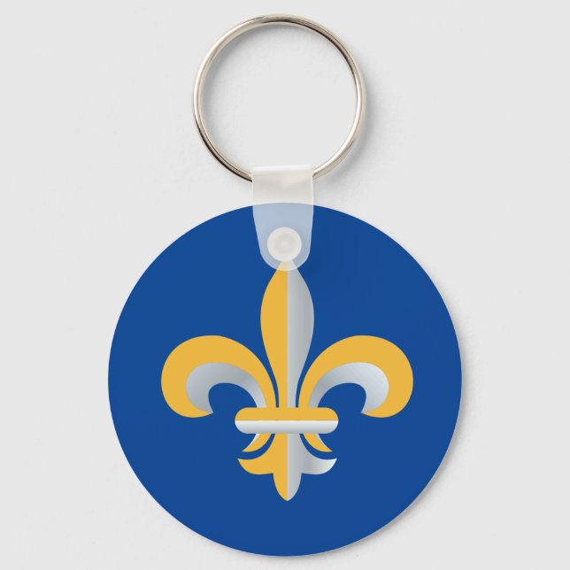Fleur de Lis symbol Keychain (Front)