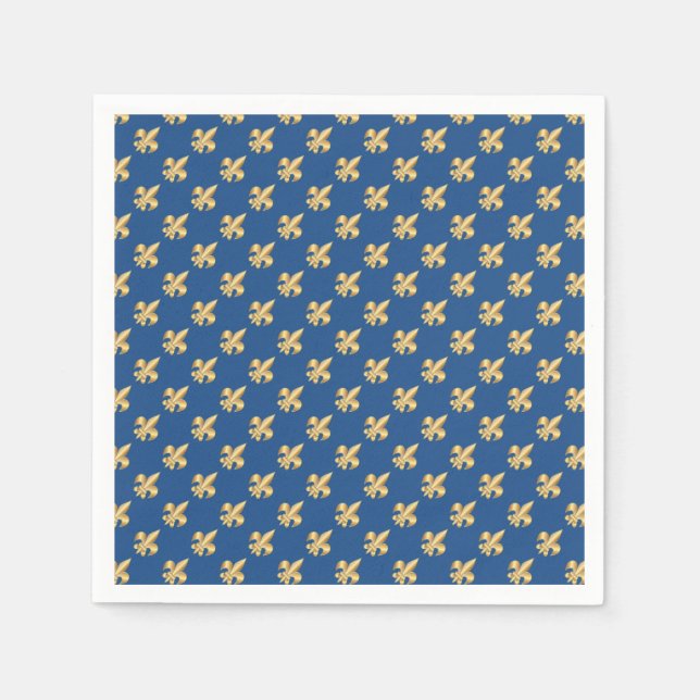 Fleur de Lis symbol Paper Napkins (Front)