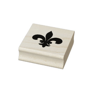 Fleur de Lis symbol Rubber Stamp