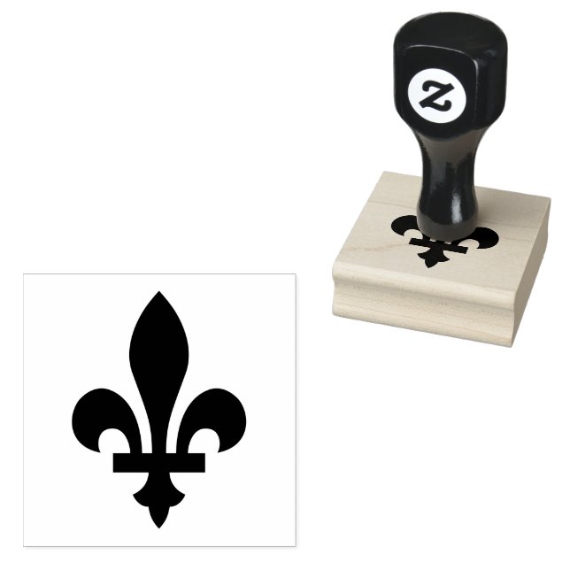 Fleur De Lis Symbol Rubber Stamp (Stamped)