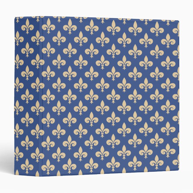 Fleur-de-lis symbols 3 ring binder (Front/Spine)